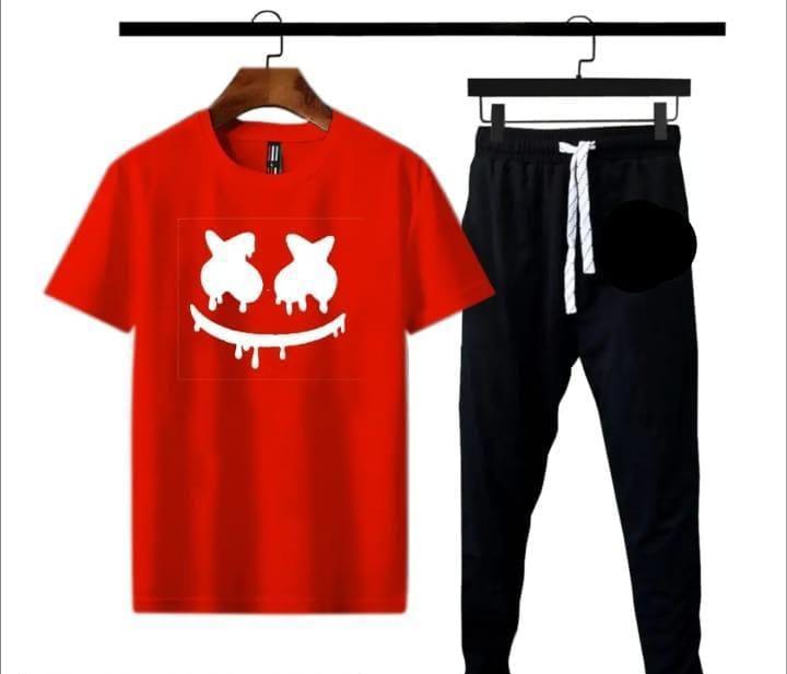 2 Pcs Men's Polyester Printed Track Suit - Bold Beautiful