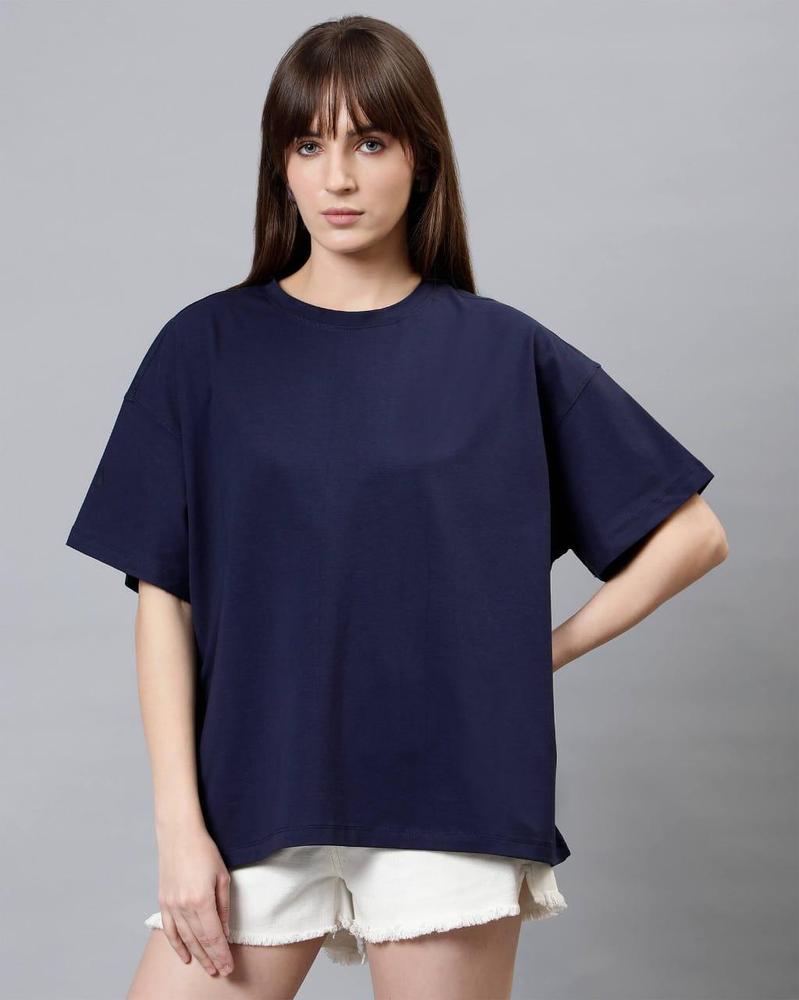1 Pcs Women,s Stitched Jersey Plain T' Shirt - Bold Beautiful