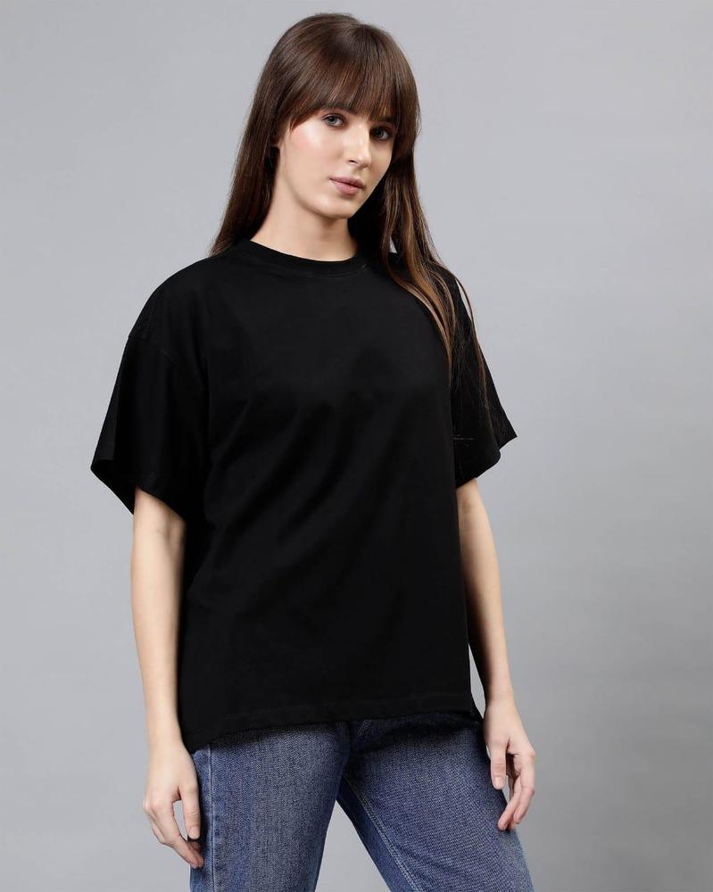 1 Pcs Women,s Stitched Jersey Plain T' Shirt - Bold Beautiful