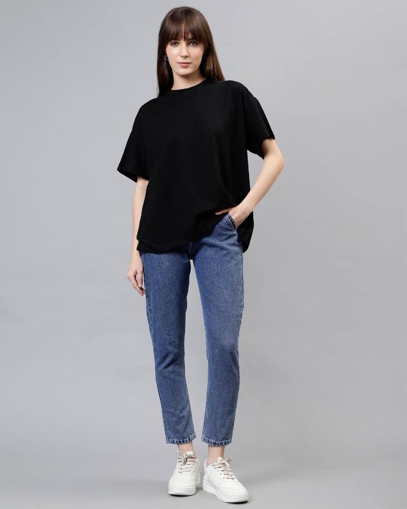 1 Pcs Women,s Stitched Jersey Plain T' Shirt - Bold Beautiful