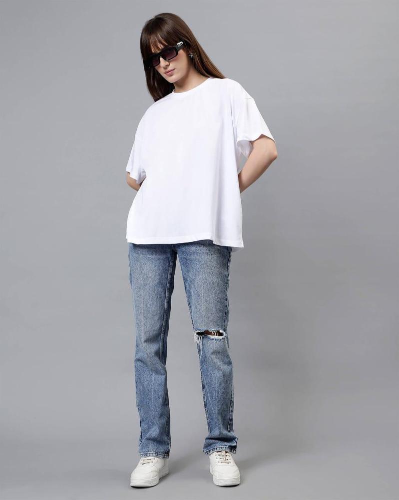 1 Pcs Women,s Stitched Jersey Plain T' Shirt - Bold Beautiful