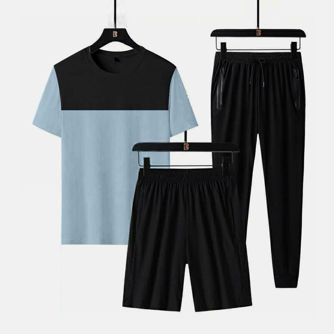 3 pcs men's jersey plain track suit - Bold Beautiful