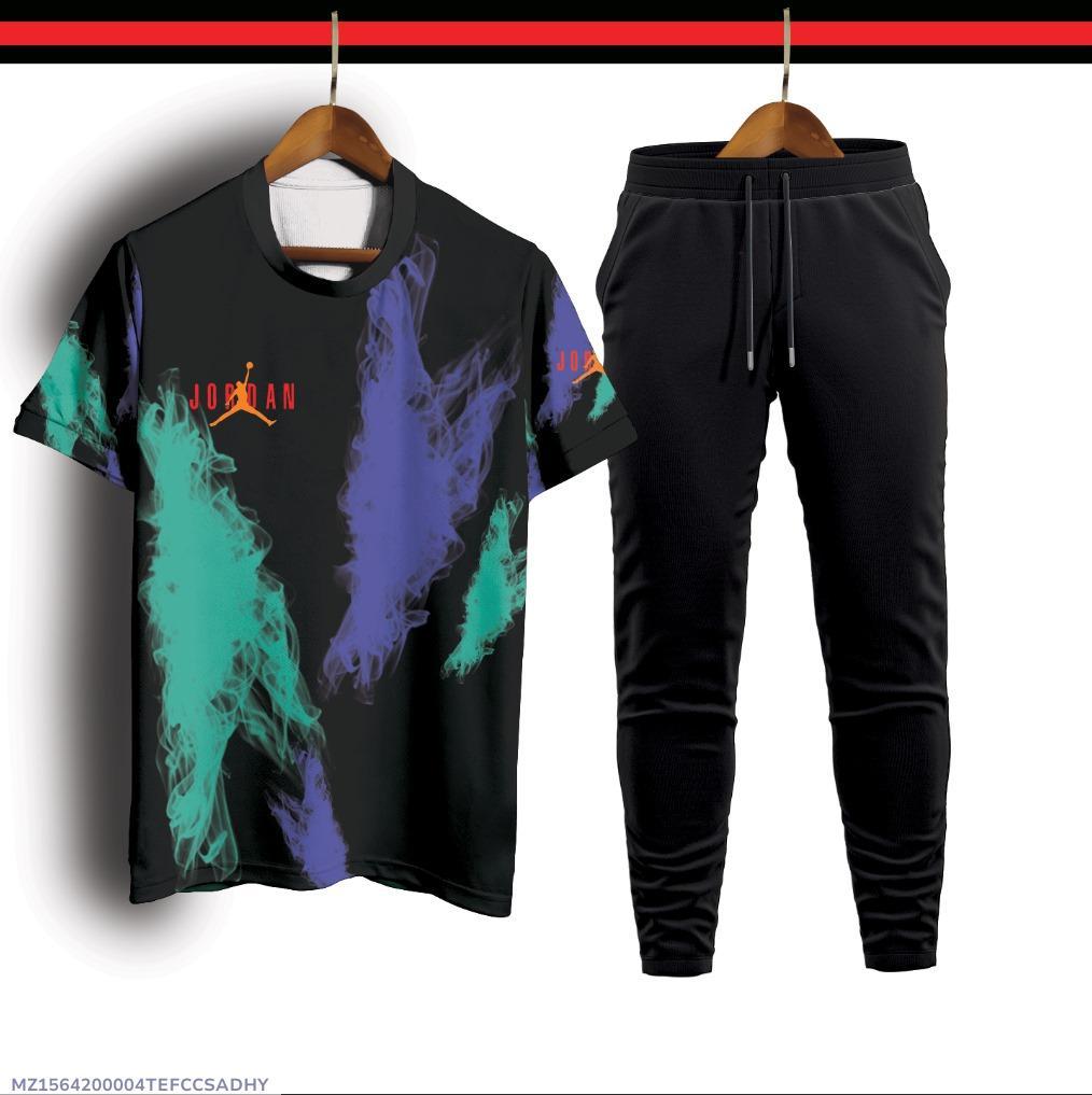 1 pc men's micro interlock printed track suit - Bold Beautiful